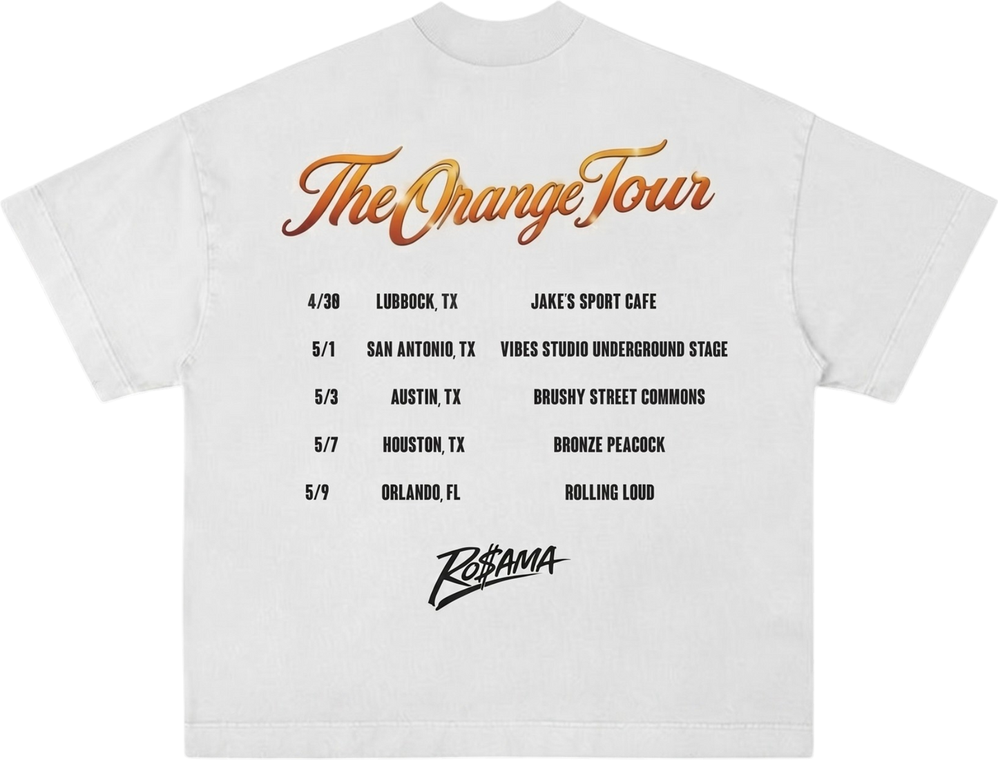 The Orange Tour Dates Tee